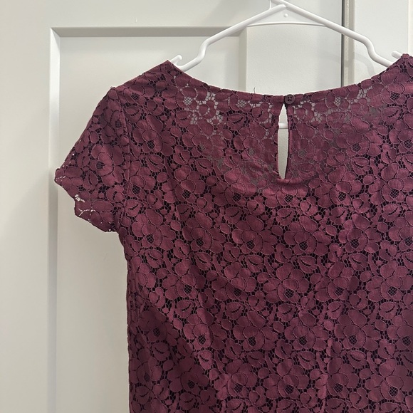 Talula Aritzia Purple Lace Short Sleeve Scoop Neck T-shirt Top Size XXS Women’s - Picture 11 of 13